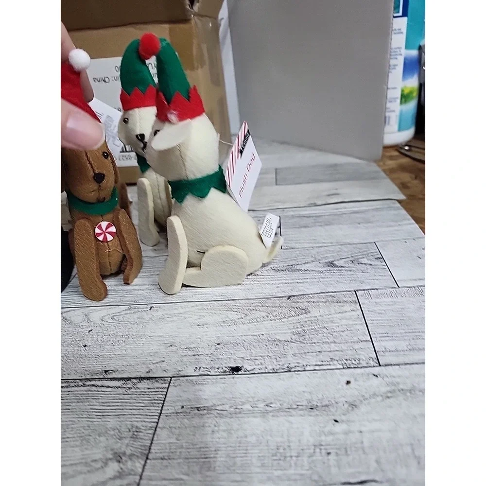 Christmas Santa Dog Lot Of 21 Plush Stuffed Animal 5.5